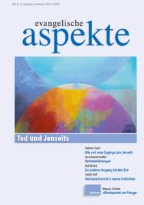 Titelseite "evangelische aspekte" 4/2023 mit Bild von Andreas Felger